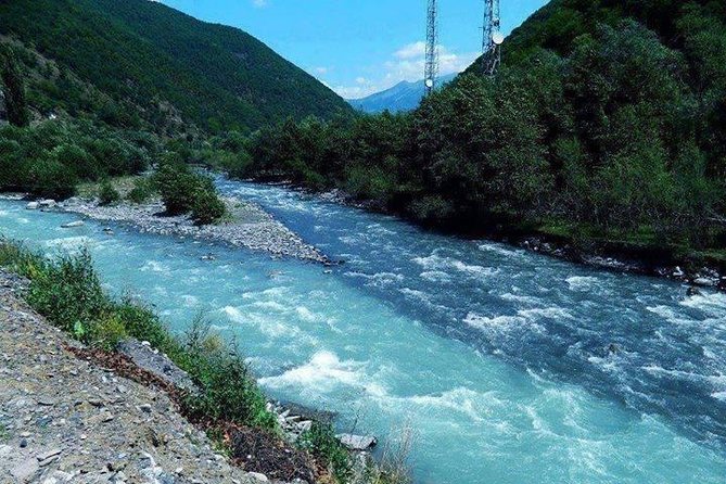 Ananuri, Gudauri, Kazbegi. Military Road of Georgia. Private tour. - Zhinvali Reservoir: the first splash of color