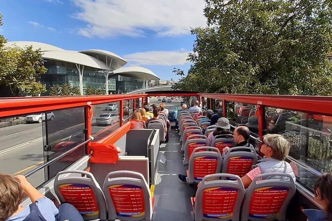 City tour Tbilisi on red bus - Metekhi Cathedral and the Mtkvari River