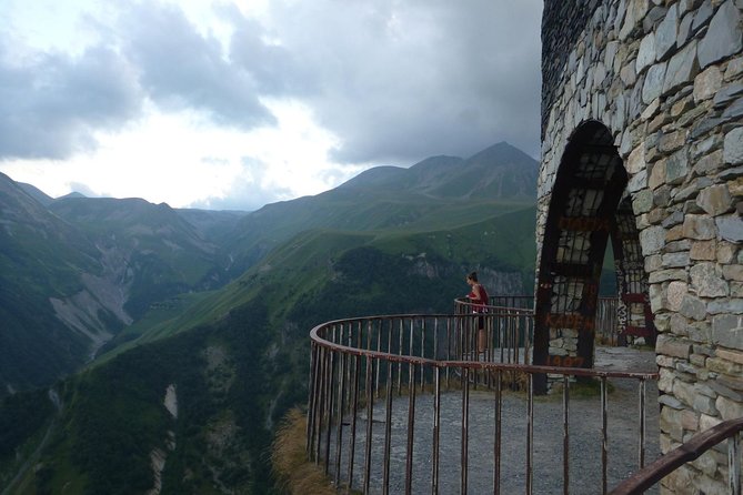 Day trip to Gudauri ski resort - Ananuri Castle: stone walls beside the road