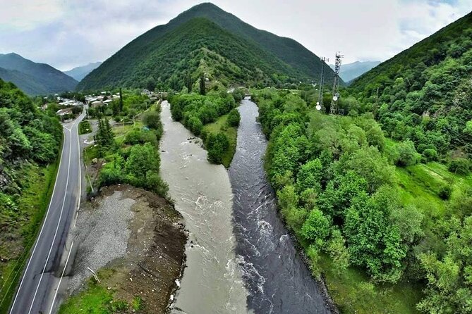 From Tbilisi: Kazbegi Day Tour, Gergeti Trinity, Ananuri &Gudauri - Zhinvali Reservoir and the flooded town beneath it