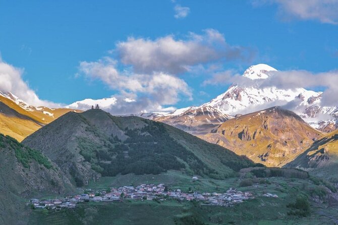 From Tbilisi: Kazbegi Day Tour, Gergeti Trinity, Ananuri &Gudauri - Kvemo Mleta and the mountain meal