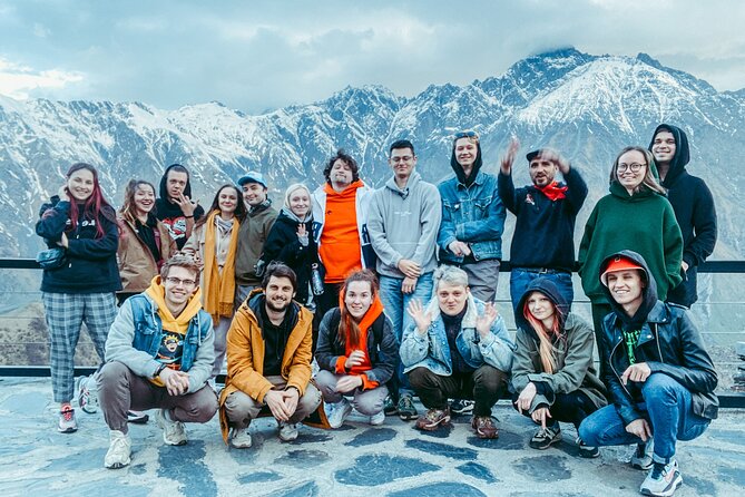 Highlights of Caucasus Mountains-Jinvali,Ananuri,Gudauri,Kazbegi(Group tour) - The Friendship Monument Above Devil’s Valley
