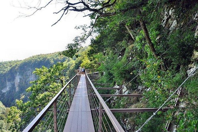 Martvili + Okatse + Caves - Sataplia Nature Reserve: caves, footprints, and a city view
