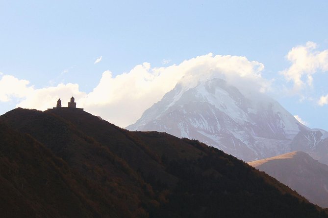 Private 1-Day Tour to Kazbegi & Gergeti Trinity Church - Jvari Church above two rivers