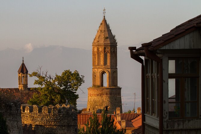 Taste of Kakheti: Wine Tour Bread Baking & Churchkhela Workshop - Sighnaghi and the wall above the Alazani Valley